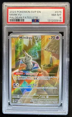2023-25 Pokemon SV Black Star Promos - SVP EN Mimikyu #075 PSA 8 - Image 1