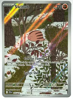 Swinub 165/159 - Pokemon TCG - Journey Together Illustration Rare Holo - M/NM - Image 1