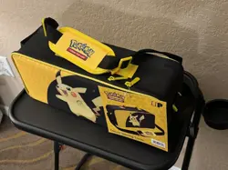 Pokemon Pikachu Carrying Case Deluxe Gaming Trove Trading Card Collectors Bag - Image 2