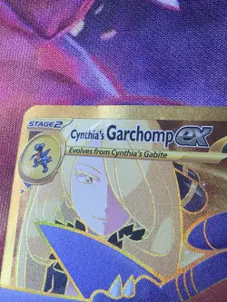 Pokemon Cynthia's Garchomp ex 241/182 SIR Gold Destined Rivals - Image 4