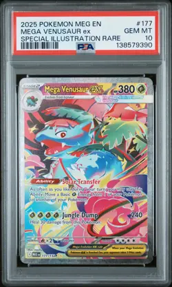 2025 POKEMON MEGA EVOLUTION SPECIAL ILLUSTRATION RARE MEGA VENUSAUR EX PSA 10 - Image 1