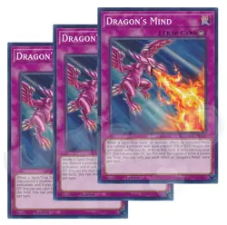 Yugioh - Dragon's Mind x 3 - 1st Edition NM - Plus Free Holo Card - Image 1