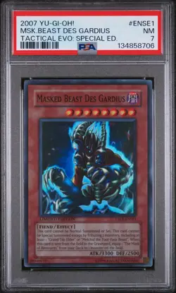 2007 YU-GI-OH! TACTICAL EVOLUTION: SPECIAL ED MASKED BEAST DES GARDIUS PSA 7 - Image 1