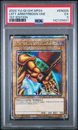 2024 YU-GI-OH! MP24-25TH ANV 1ST ED #EN005 LEFT ARM OF THE FORBIDDEN ONE PSA 5 - Image 1