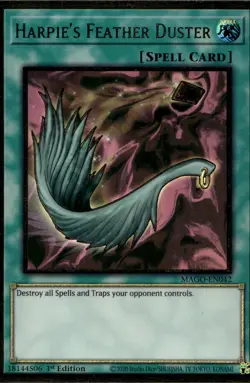 Harpie's Feather Duster 1st Ed Gold Rare MAGO-EN042 Yu-Gi-Oh! - Image 1