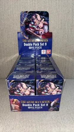Bandai One Piece Card Game Azure Sea's Seven Double Pack Set 9 Box English x8 - Image 1