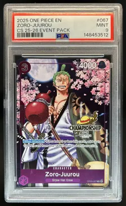 2025 One Piece Event Pack Vol.5 Zoro-Juurou Promo #OP05-067 PSA 9 - Image 1