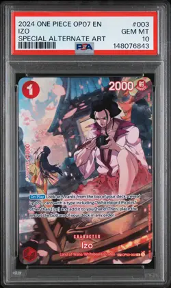 2024 ONE PIECE OP07-500 YEARS IN THE FUTURE SPECIAL ALTERNATE ART IZO PSA 10 - Image 1