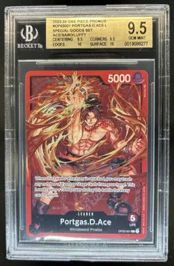 2022-23 One Piece Promo Special Goods Set Portgas D Ace #OP03-001 BGS 9.5 - Image 1