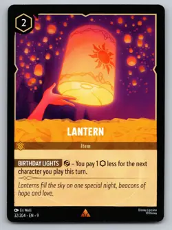 Disney Lorcana Lantern The First Chapter Rare #33/204 NM - Image 1