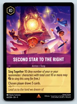 Disney Lorcana Second Star to the Right Fabled Rare #60/204 NM - Image 1