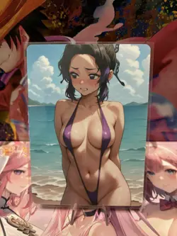 Matte Beautiful Waifu Handmade Card Goddess Story CCG Anime Double Sided - Image 1