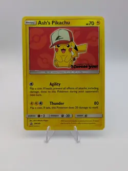 Pokemon Ash's Pikachu SM109 Promo Regular Card SM TCG, 2017 - Image 1