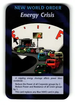 NWO: Energy Crisis Card Unlimited INWO Illuminati New World Order Game LP - Image 1