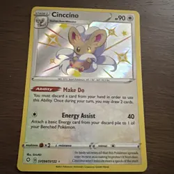 Pokemon TCG Cinccino SV094/SV122 Shining Fates: Shiny Vault Holo Rare Card NM - Image 1