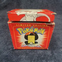 1999 Brand New 23k Gold Plated Mewtwo Trading Card with COA and Unopened! - Image 2