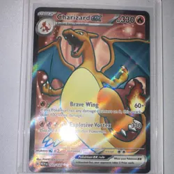 Pokemon Charizard EX MEW 183/165 Holo English TCG Card - Image 1
