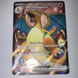 Pokemon Charizard EX MEW 183/165 Holo English TCG Card - Image 2