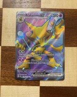 Pokemon TCG Alakazam EX Scarlet & Violet Holo Ultra Rare Card 188/165 - Image 1