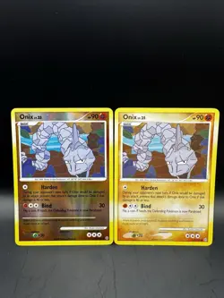 2008 Pokemon 2 Card Lot - Onix Lv.25 69/100 Holo/Regular -Stormfront (Vintage) - Image 2