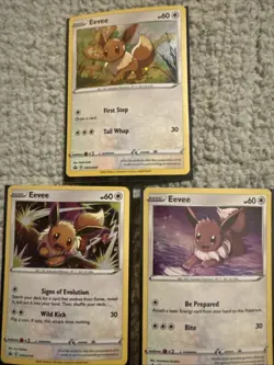 Pokemon Eevee Black Star Promo Holo Cards Set of 3 - SWSH127 SWSH118 SWSH095 - Image 1