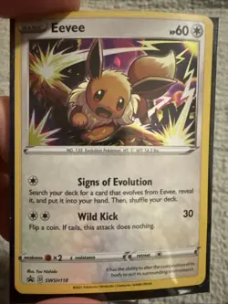 Pokemon Eevee Black Star Promo Holo Cards Set of 3 - SWSH127 SWSH118 SWSH095 - Image 2
