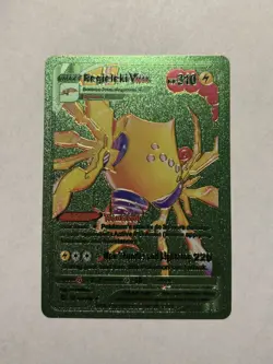 Custom Green Foil Card Regieleki Vmax Fan Art Card NM/M - Image 1