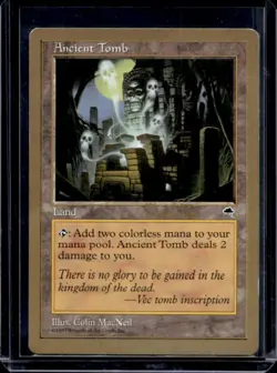 1997 Magic MTG Tempest Ancient Tomb #NNO - Image 1