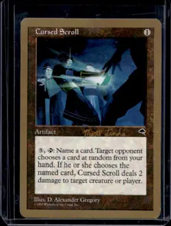 1997 Magic MTG Tempest Cursed Scroll #NNO - Image 1