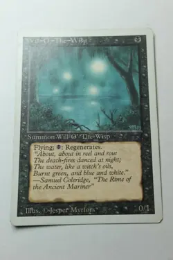 MTG Will-o'-the-Wisp x1- -Revised Edition-Mod/Hvy Play - Image 1