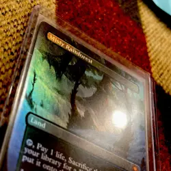 x1 Misty Rainforest SPG MTG 111 FOIL BORDERLESS MYTHIC M/NM 1x - Image 4
