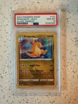 The Pokemon Company 2022 Pokemon TCG Dragonite #131 Silver Tempest Holo PSA 10 - Image 1