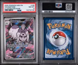 2025 Pokemon MEG EN Illustration Rare #145 Houndstone PSA 8 NM-MINT - Image 3