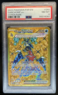 2023 Pokemon SV Paradox Rift Garchomp ex #260/182 PSA 8 - Image 1