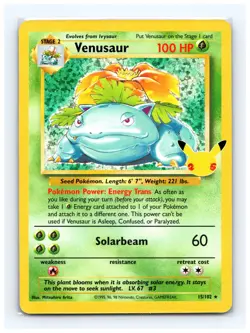 💥 Venusaur Holo Foil # 15/102 Celebrations Classic Collection Pokemon 2021 - Image 1