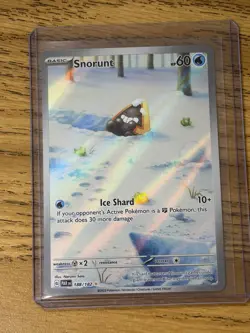 Pokemon TCG Snorunt 188/182 Illustration Rare Sv04: Paradox Rift Holo Card - Image 1