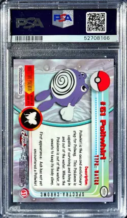 Pokemon - Topps Chrome Series 1 - PSA 6 Spectra Poliwhirl #61 EX-MT - PSA Pop 6 - Image 2