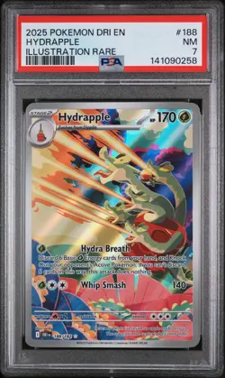 2025 POKEMON DRI EN-DESTINED RIVALS ILLUSTRATION RARE #188 HYDRAPPLE PSA 7 - Image 1