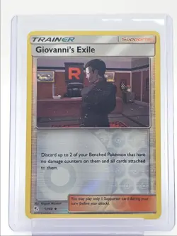 GIOVANNI'S EXILE 2019 POKEMON S&M HIDDEN FATES REVERSE HOLO 57/68 Q1300 - Image 1
