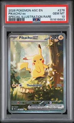2026 POKEMON ASC EN-ASCENDED HEROES SPECIAL ILLUSTRATION RARE PIKACHU EX PSA 10 - Image 1