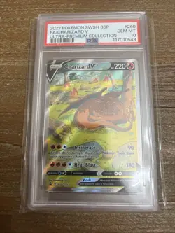 Pokemon TCG Charizard V SWSH260 Black Star Promo Full Art PSA 10 GEM MT - Image 1