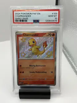 2024 Pokemon Charmander Shiny Rare Paldean Fates 109/091 PSA 10 GEM MINT - Image 1