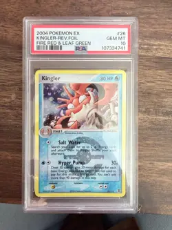 2004 Pokemon Fire Red and Leaf Green EX Kingler #26 Reverse Holo PSA 10 - Image 1