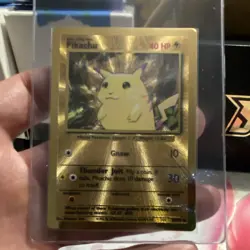 Pokemon Pikachu Celebrations 25th UPC Gold Metal Card - Image 4