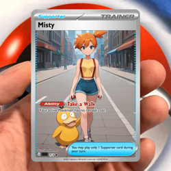 Misty Trainer Support Full Art Custom Pokemon Tcg - Image 3