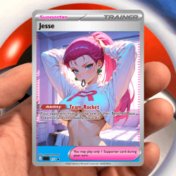 Jesse Trainer Support Full Art Custom Pokemon Tcg - Image 3