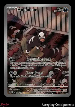 2023 Pokemon TCG Scarlet & Violet Obsidian Flames Houndour ILLUSTRATION RARE - Image 1
