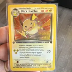 Pokemon Dark Raichu 83/82 Team Rocket 1st Edition Secret Rare Holo WOTC 2000 - Image 1