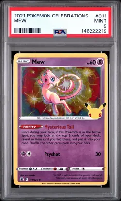 2021 POKEMON CELEBRATIONS #011 MEW PSA 9 - Image 1