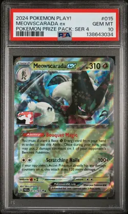 2024 POKEMON PLAY! POKEMON PRIZE PACK: SERIES 4 #015 MEOWSCARADA EX PSA 10 - Image 1